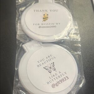 Bundle of 6: Personalized White or Black Compact Mirrors